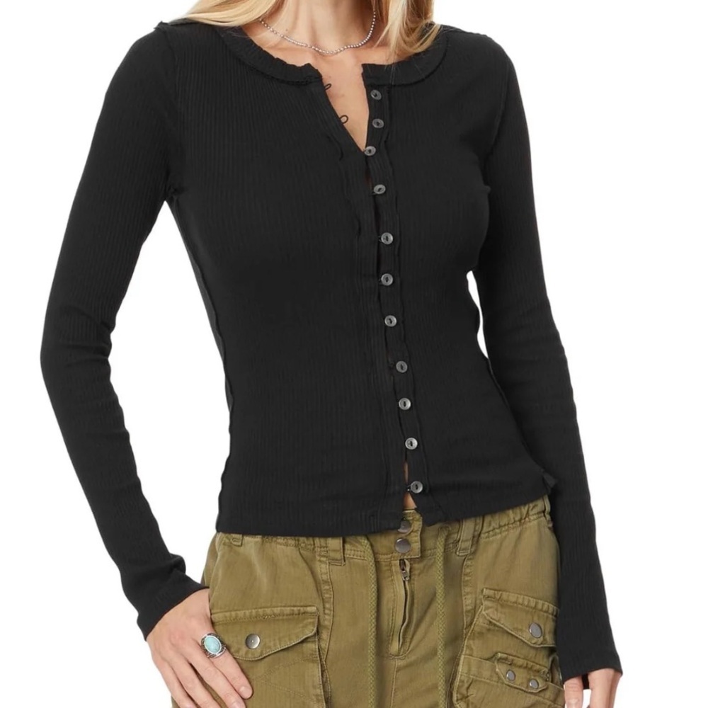 Free People It's On‎ Ribbed Cardigan